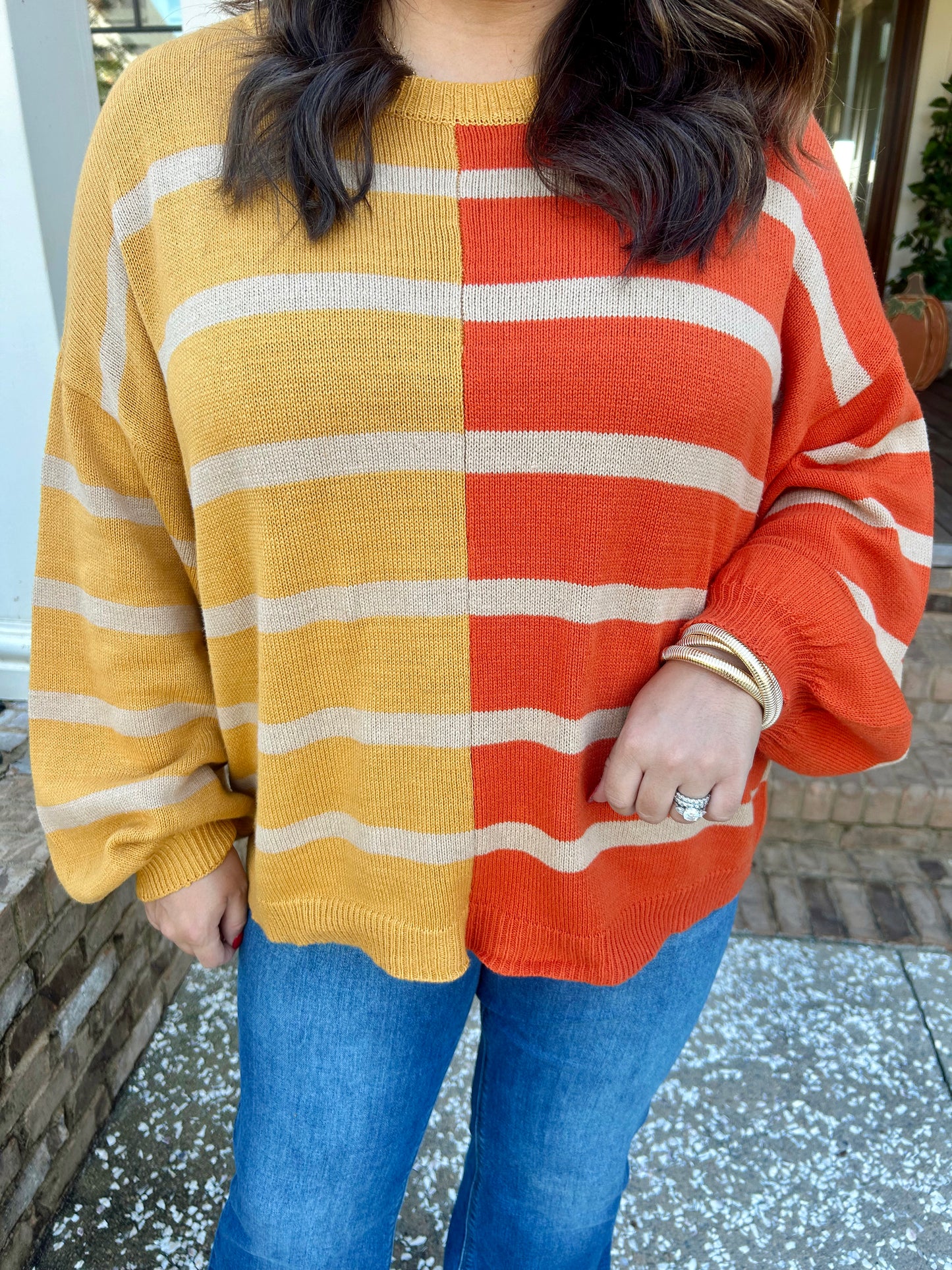 Happy Harvest Striped Sweater