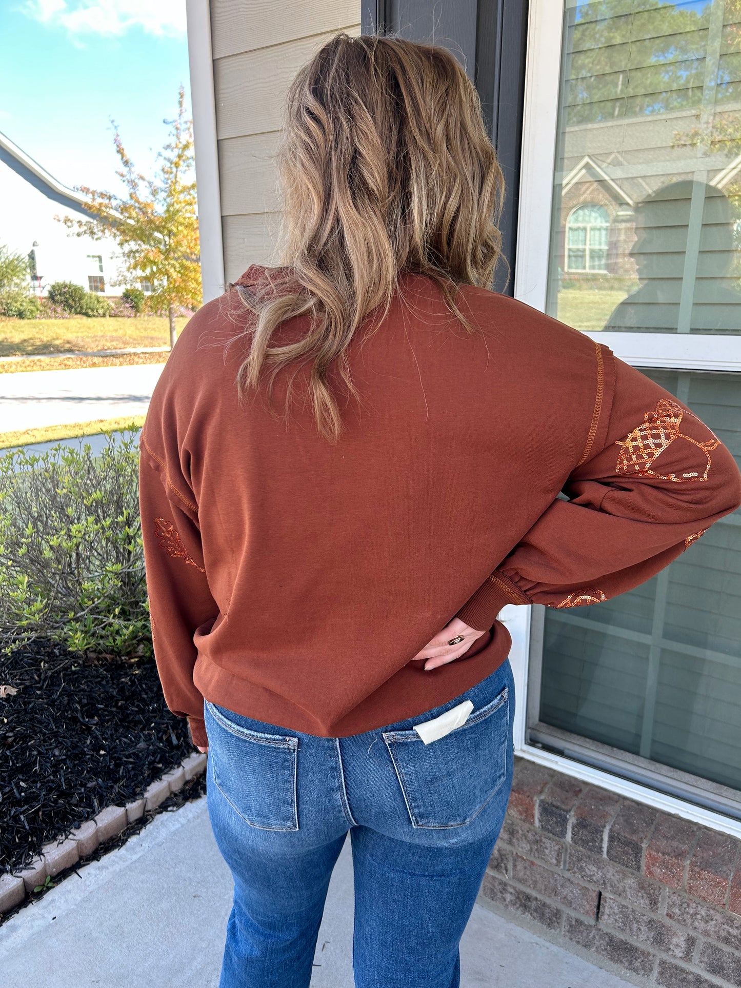 Thanksgiving Sequin Sweatshirt